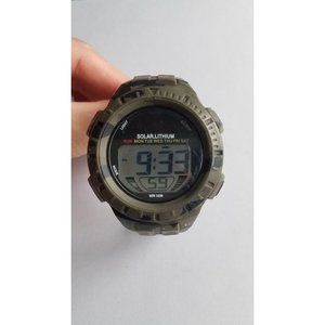 Mens Camouflage Sports Solar Lithium Large Screen Watch Water Resistant